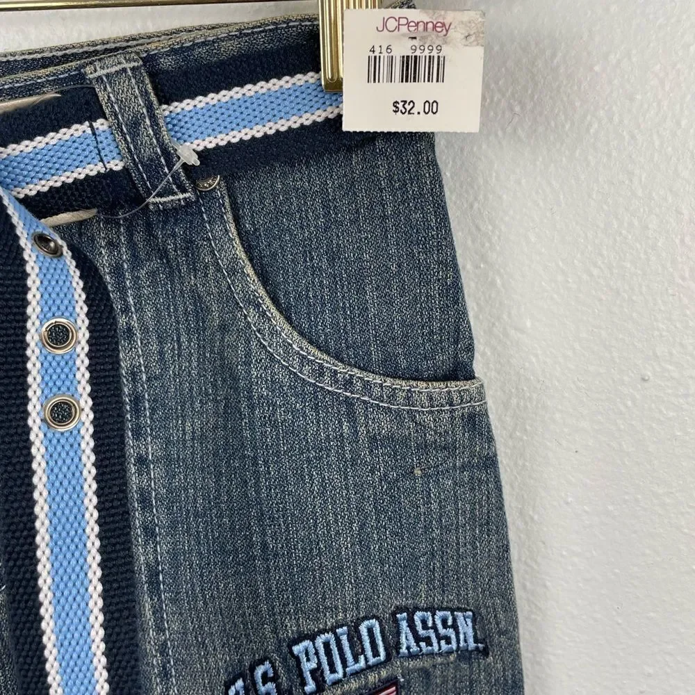 NWT U.S. Polo Association Belted Jeans Size 7X